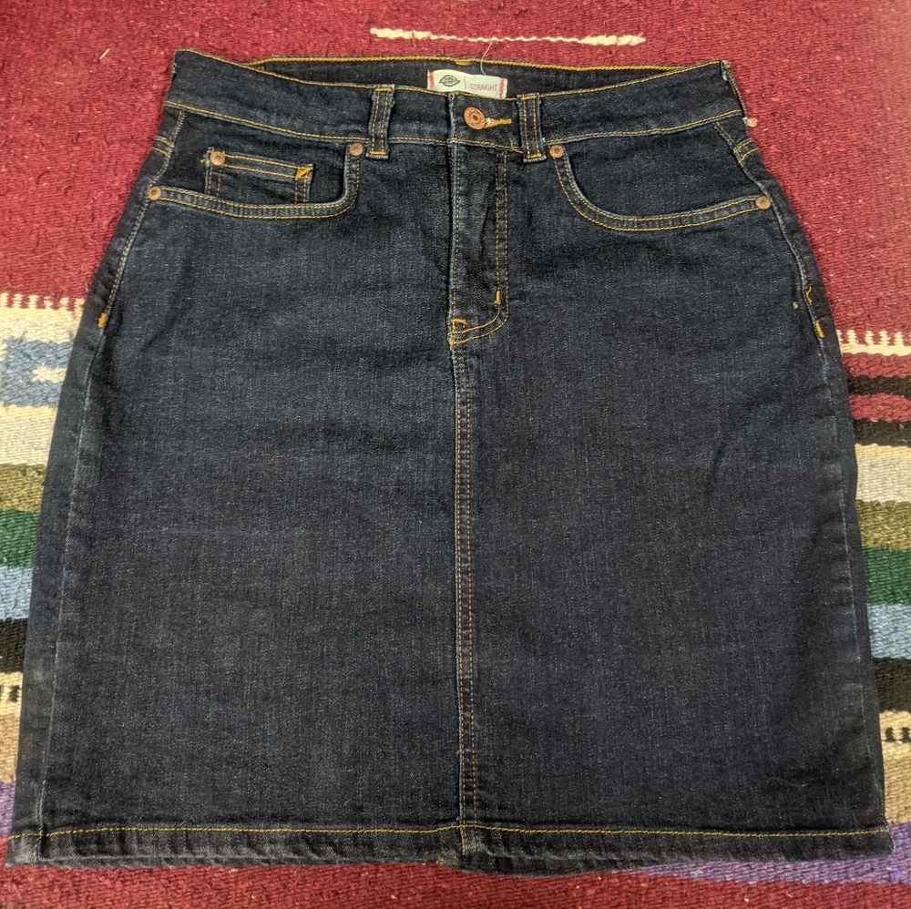 Dickies Dark Wash Denim Skirt